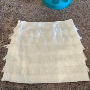 White fringe skirt